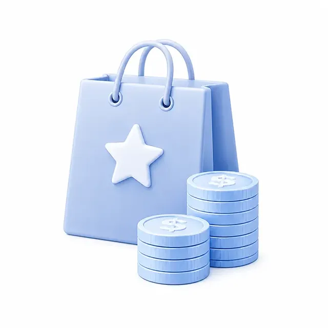 Shopping Bag & Coins